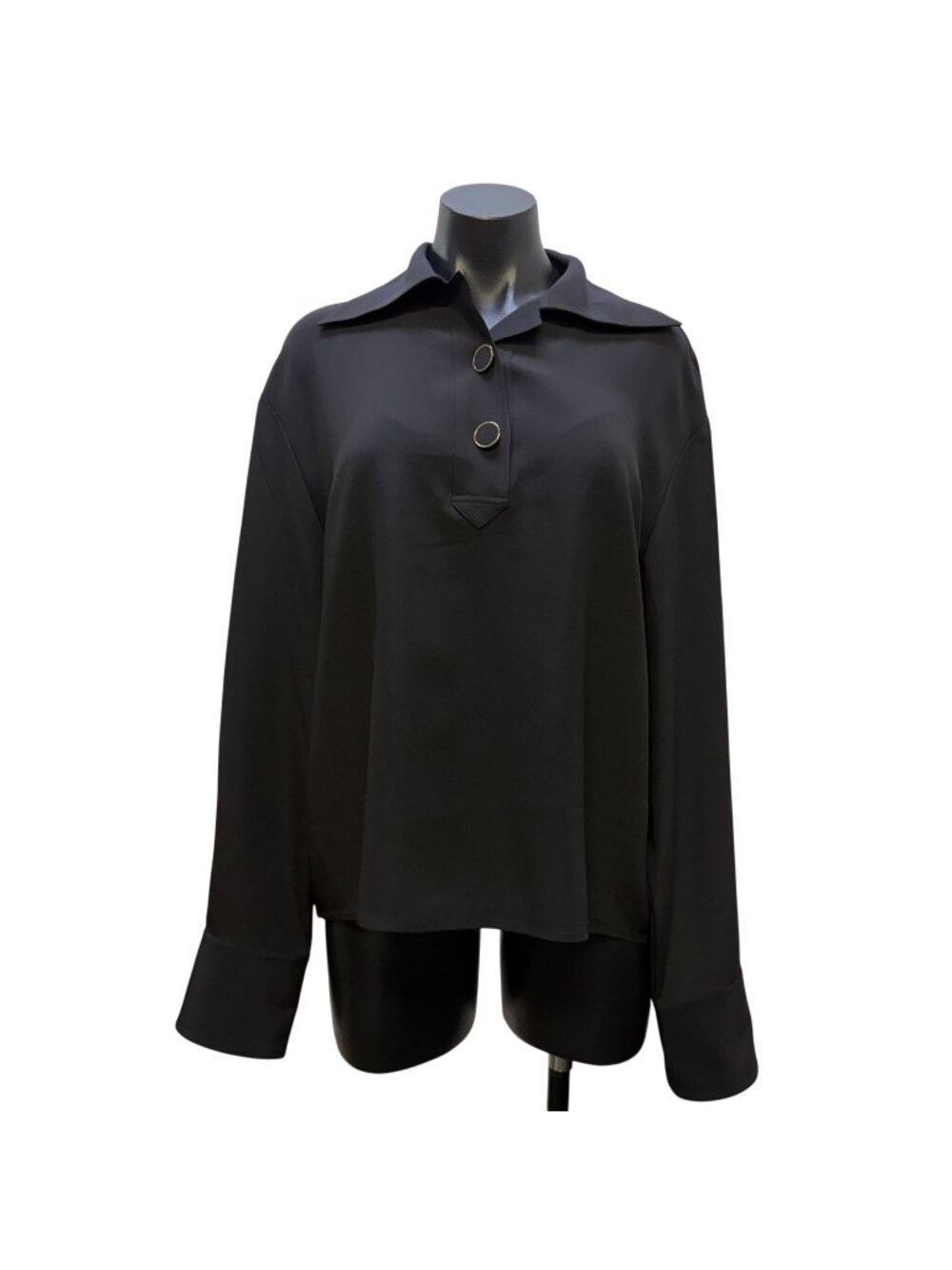 NWT Lilysilk Black Mulberry Silk Button-Up Blouse XL